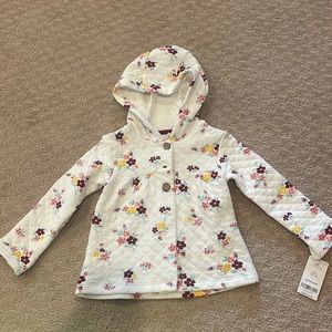 24 month fall floral hooded jacked